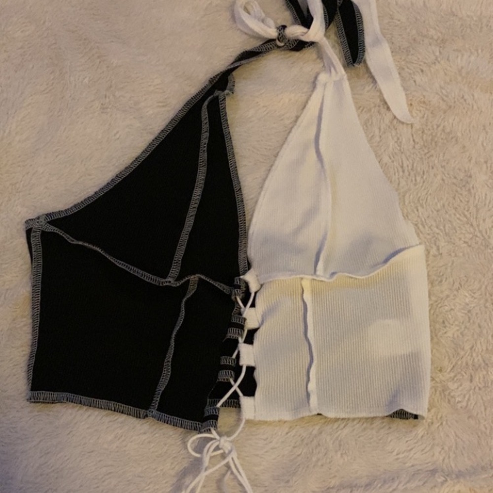 Tie crop top from shein